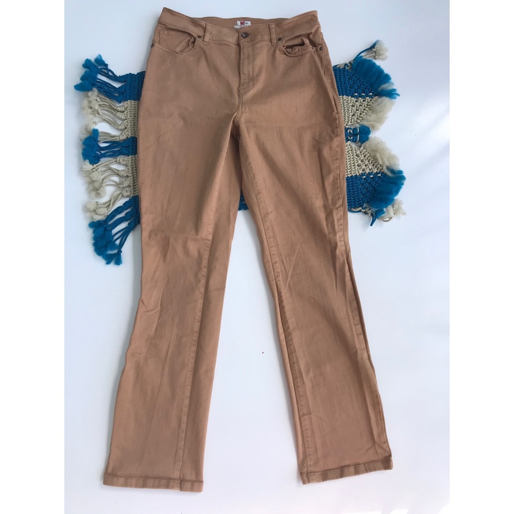 L.L. Bean Women's Straight Leg Jeans - Tan